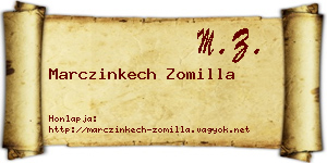 Marczinkech Zomilla névjegykártya